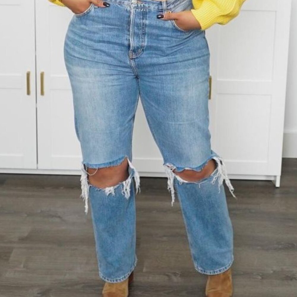 Topshop Ripped Dad Jeans Size 34